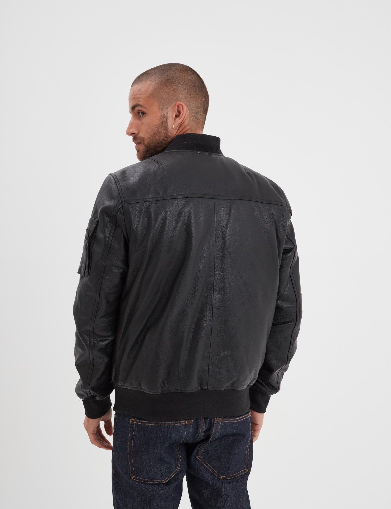 DAYTONA 73 Giacca in pelle nera uomo Redmond 