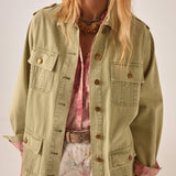 MAISON HOTEL Giacca donna Noa in cotone khaki 