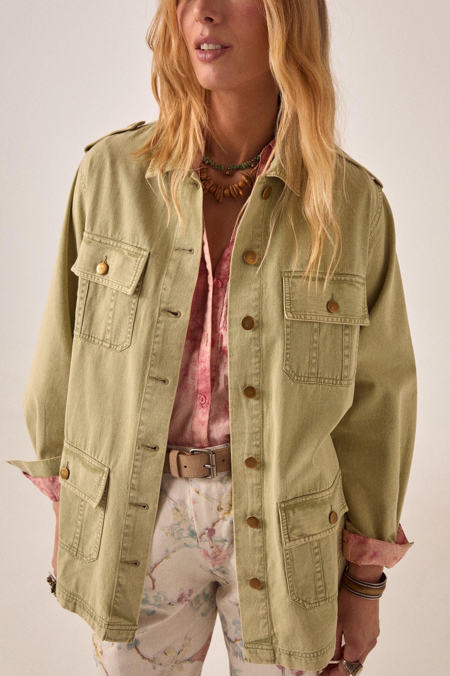 MAISON HOTEL Giacca donna Noa in cotone khaki 