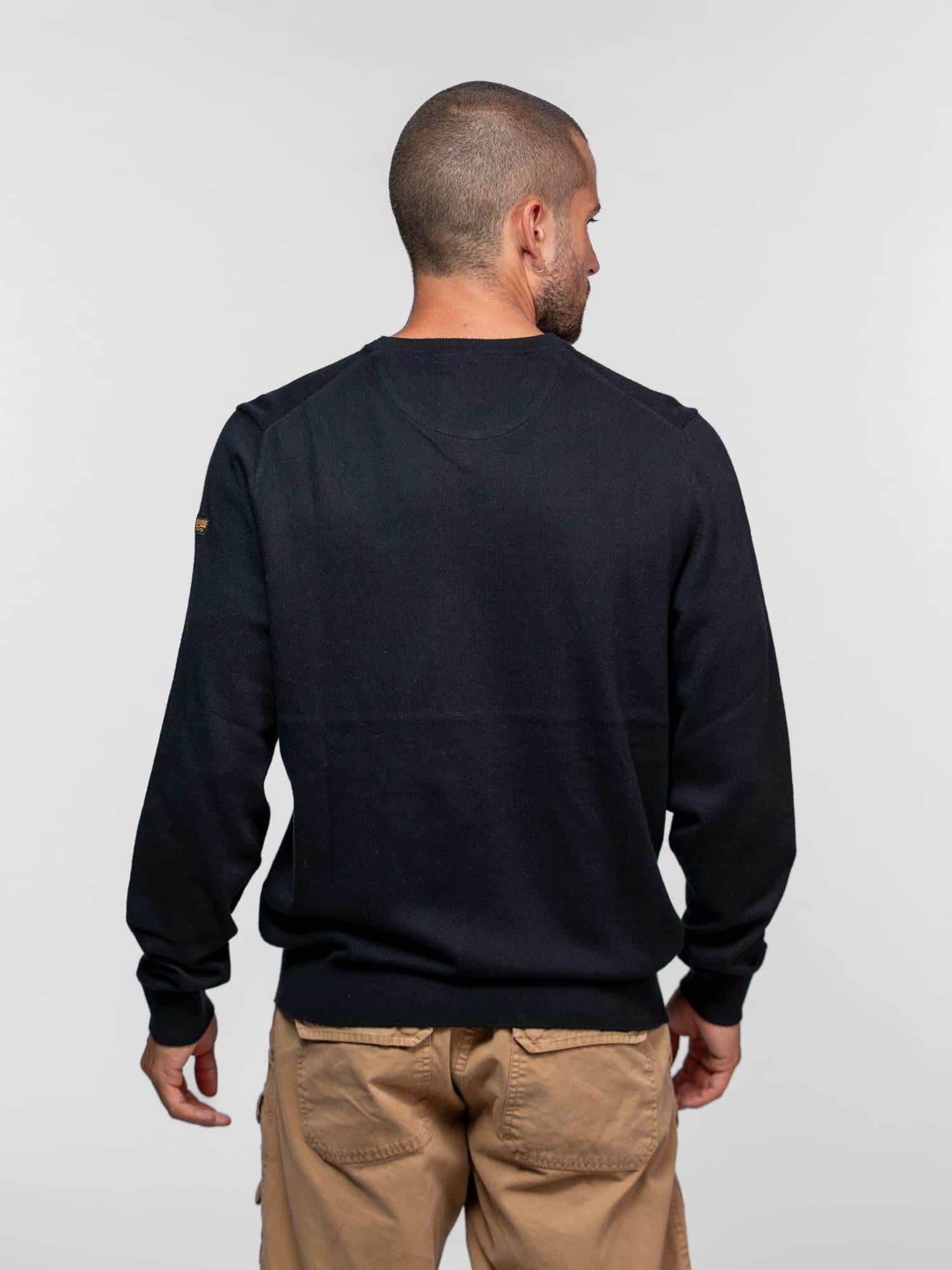 DAYTONA 73 Maglia uomo Ayulo con collo a V nera 