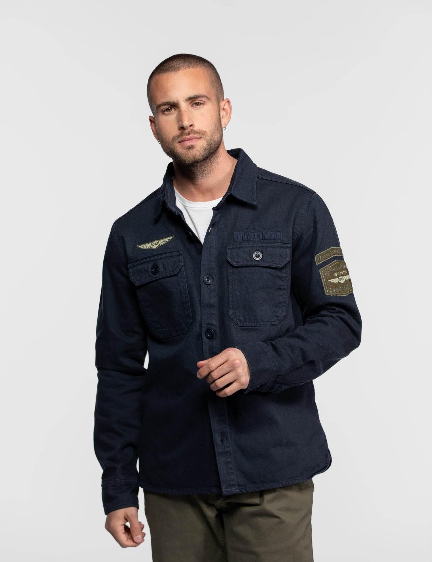 DAYTONA 73 Giacca uomo in denim blu Jefbull 