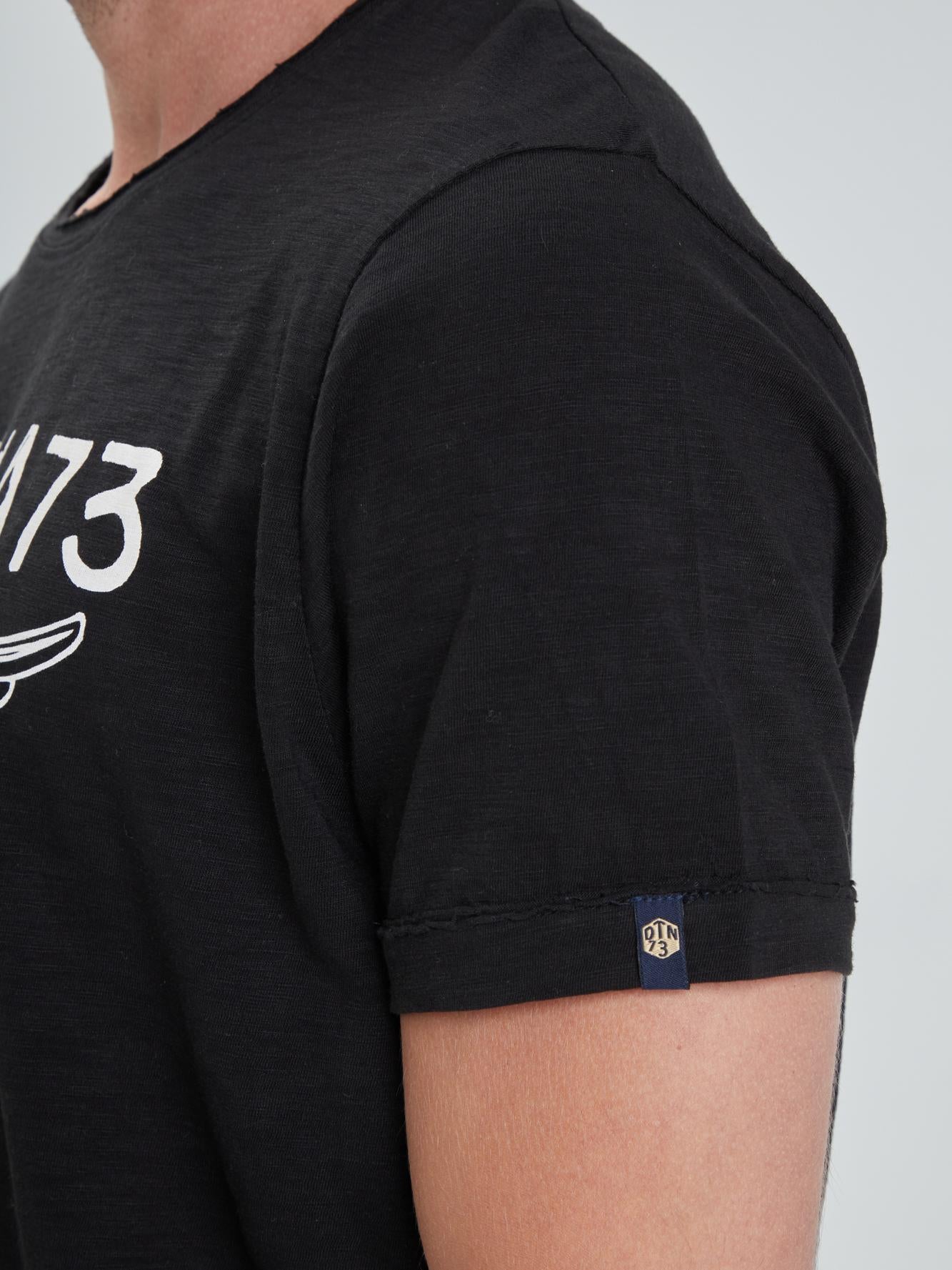 DAYTONA 73 T-shirt uomo American Slub nera 