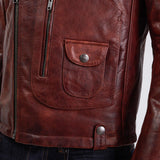 DAYTONA 73 Giacca in pelle cognac uomo Redford 