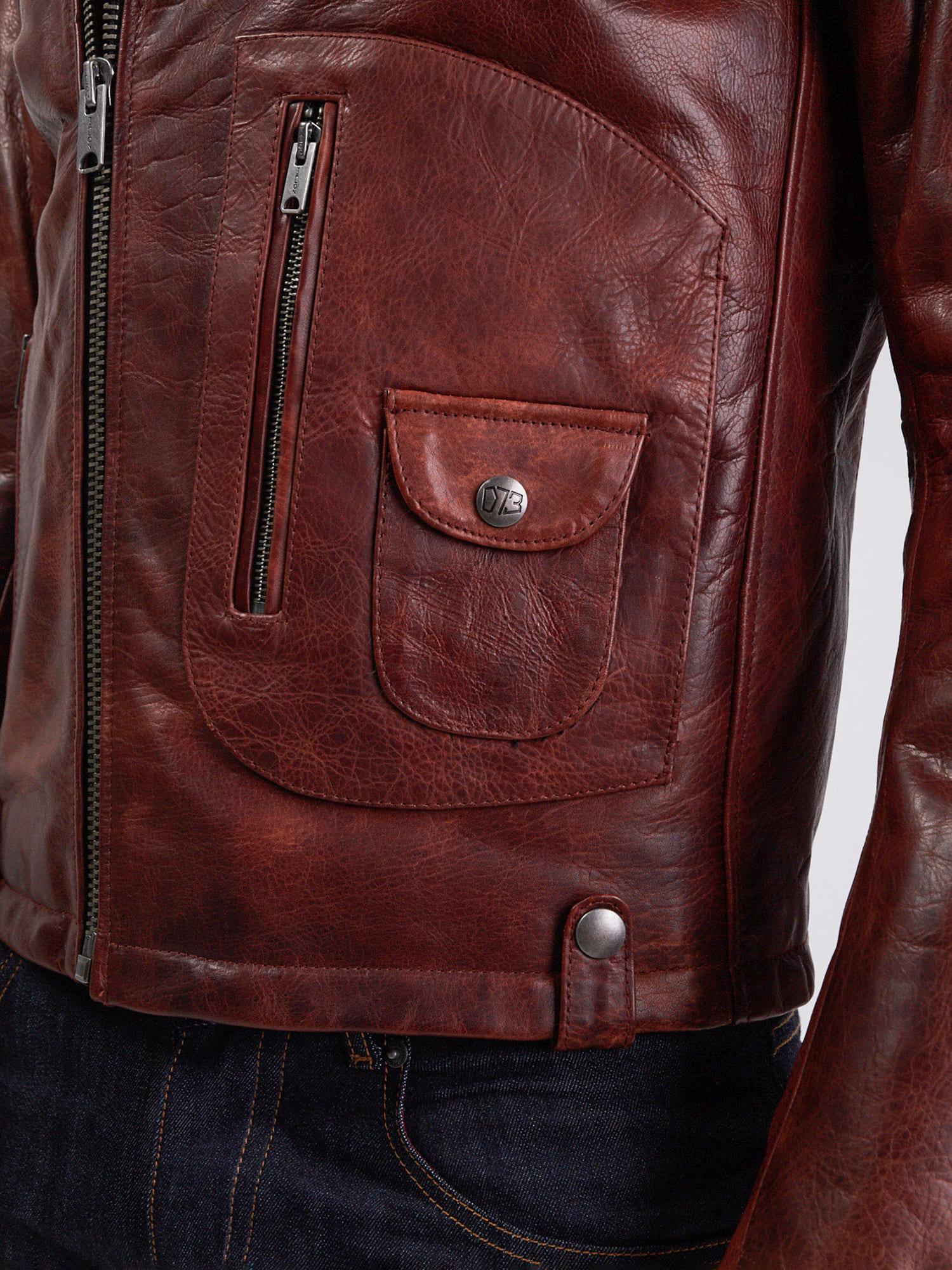 DAYTONA 73 Giacca in pelle cognac uomo Redford 