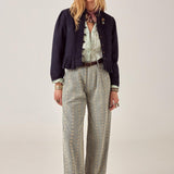 MAISON HOTEL Pantalone donna Theodore Western Lace in cotone ricamato 
