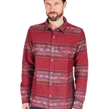 IRON AND RESIN Camicia uomo Klamath in flanella rossa 