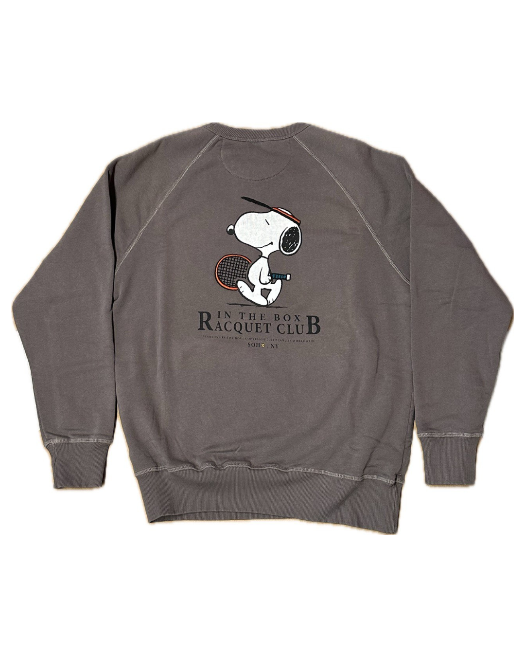 INTHEBOX Felpa girocollo unisex in cotone Snoopy Racquet Club 