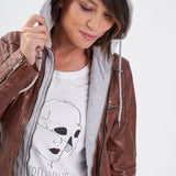 ROSE GARDEN Giubbotto Silene in pelle bison 