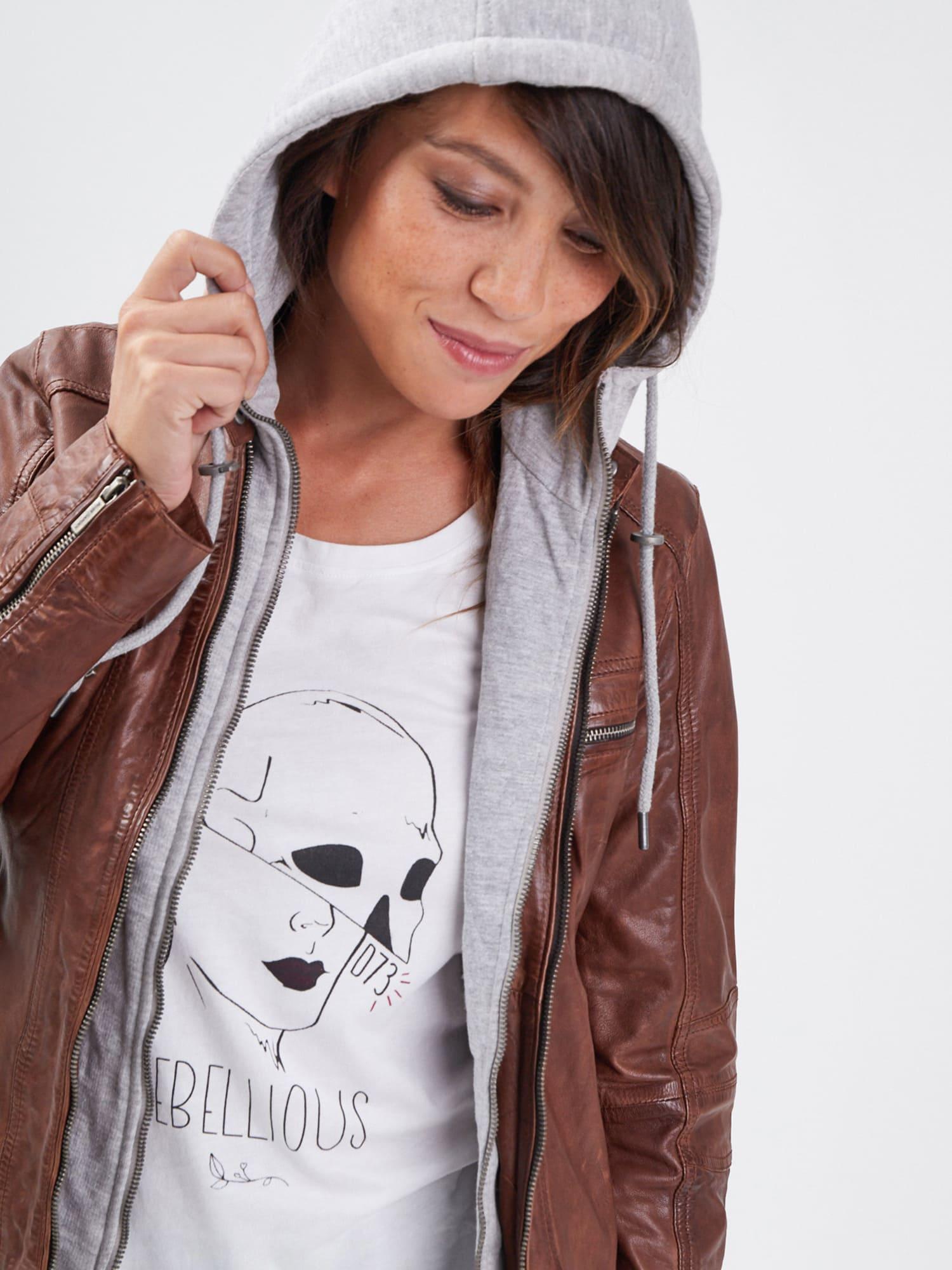 ROSE GARDEN Giubbotto Silene in pelle bison 