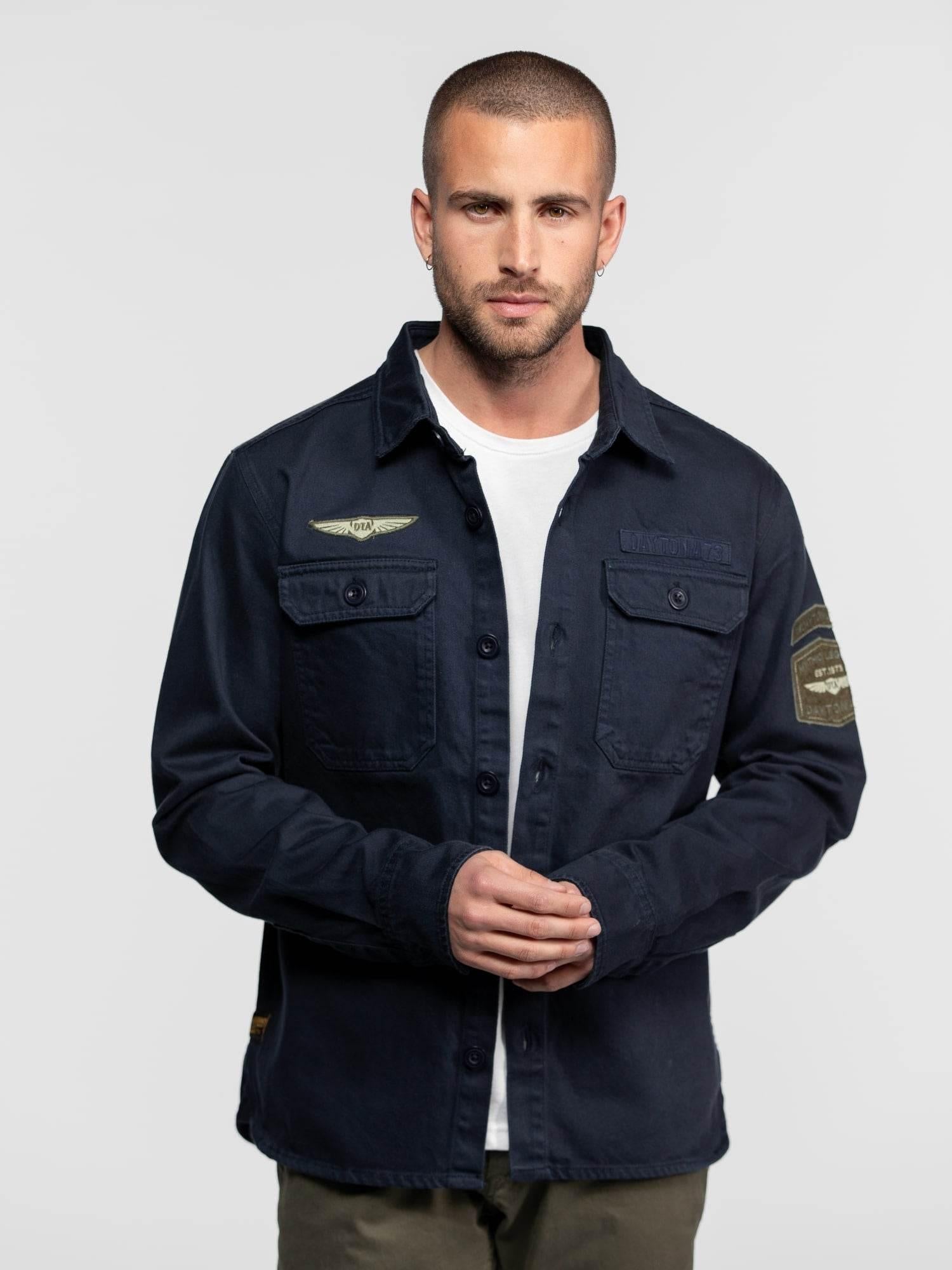 DAYTONA 73 Giacca uomo in denim blu Jefbull 