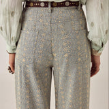 MAISON HOTEL Pantalone donna Theodore Western Lace in cotone ricamato 