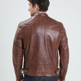DAYTONA 73 Giacca in pelle cognac uomo Stirling 