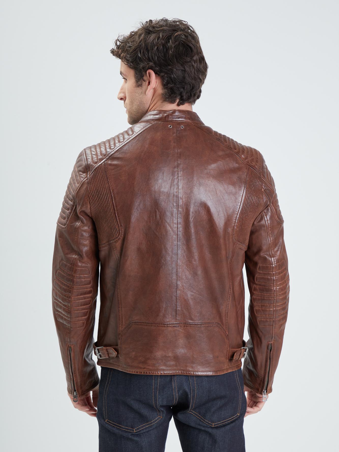 DAYTONA 73 Giacca in pelle cognac uomo Stirling 