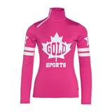 GOLDBERGH Maglia sci donna Maple Leaf con zip spalla rosa 
