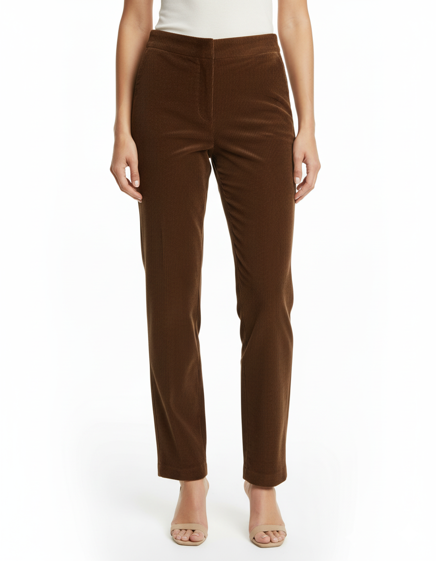 RE-HASH Pantaloni donna velluto tabacco Nelly-EL 