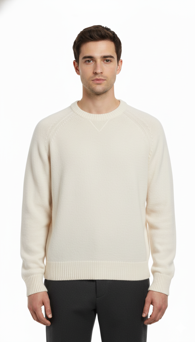 RAKKI Maglione unisex Virgil Steve bianco 