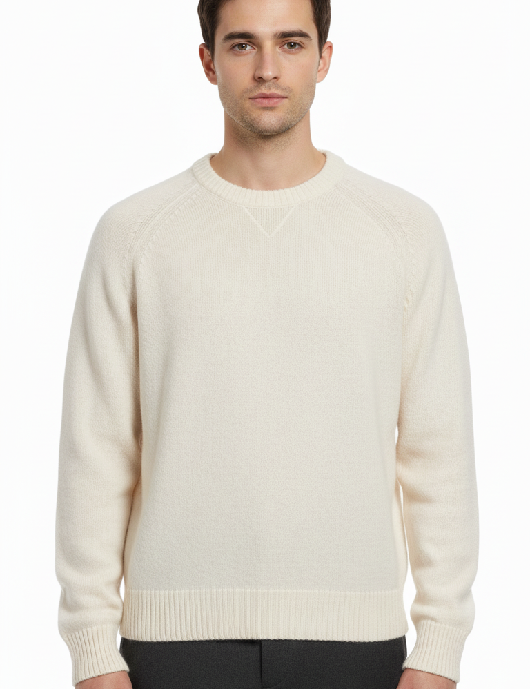 RAKKI Maglione unisex Virgil Steve bianco 