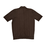 MASQ Polo unisex cioccolato con bottoni in cotone 