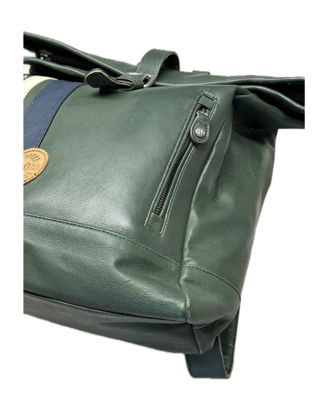 LE MANS Zaino unisex in pelle verde 