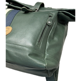 LE MANS Zaino unisex in pelle verde 