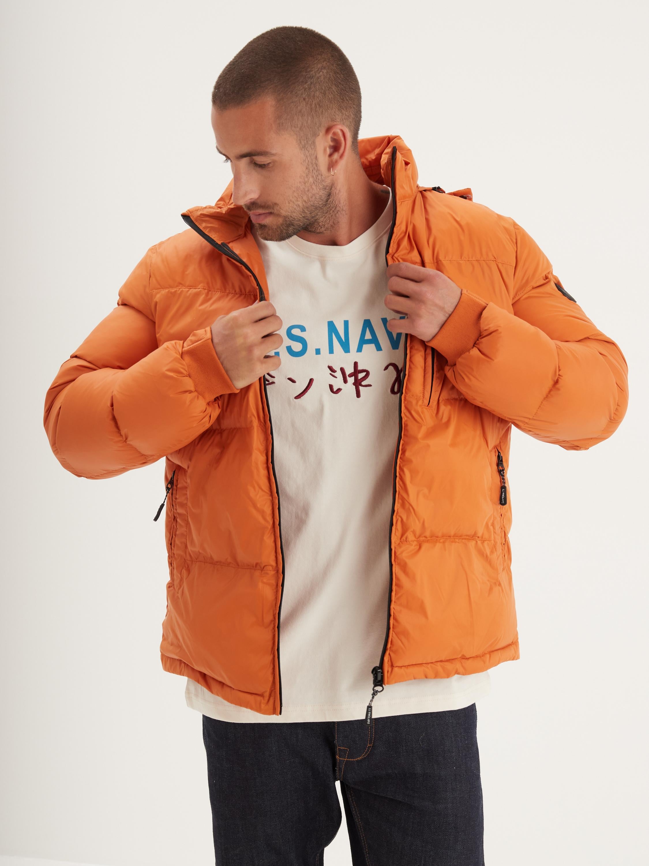 DAYTONA 73 Piumino uomo in nylon arancione Denisson 