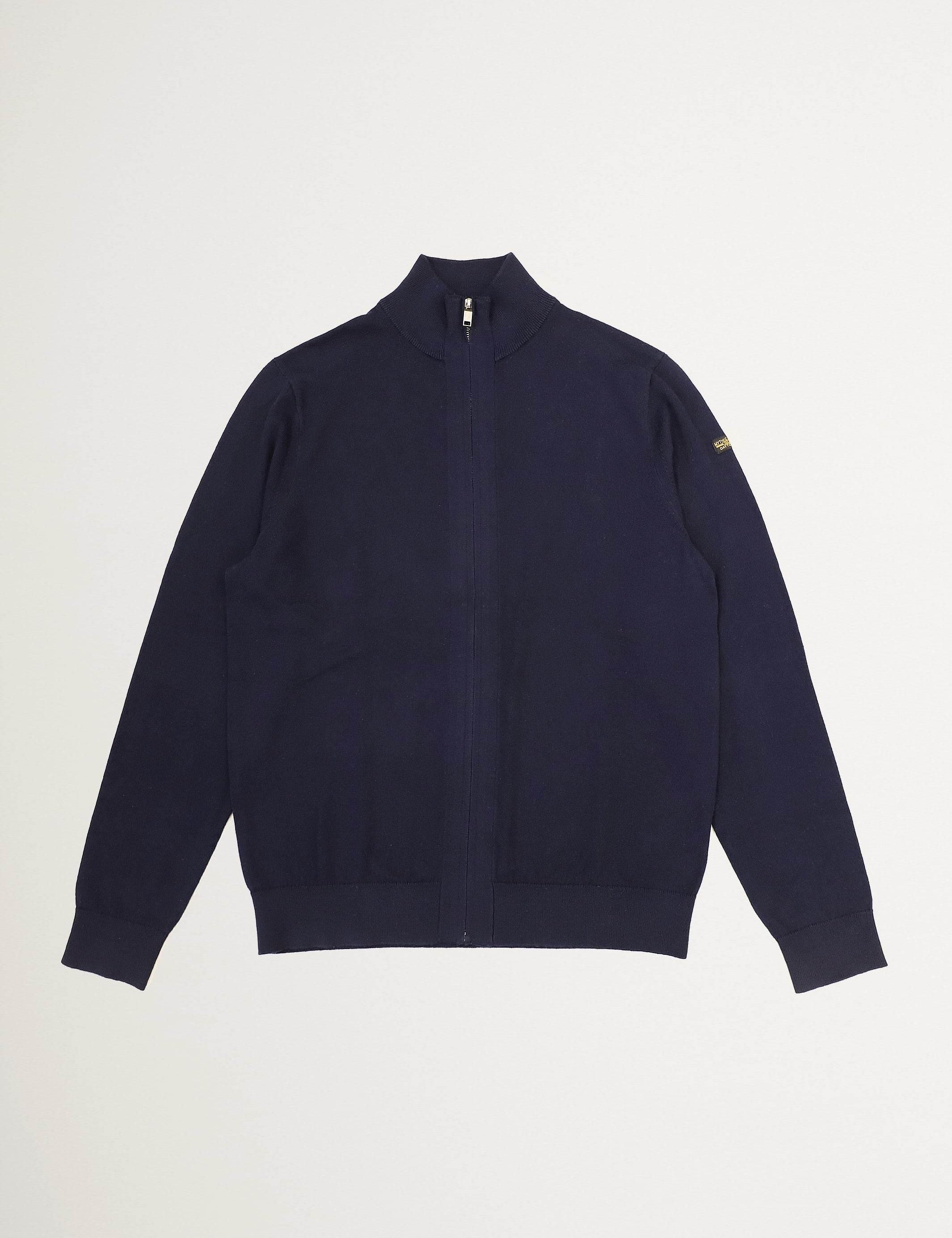 DAYTONA 73 Cardigan Arnold uomo navy in cotone e cashmere con zip 