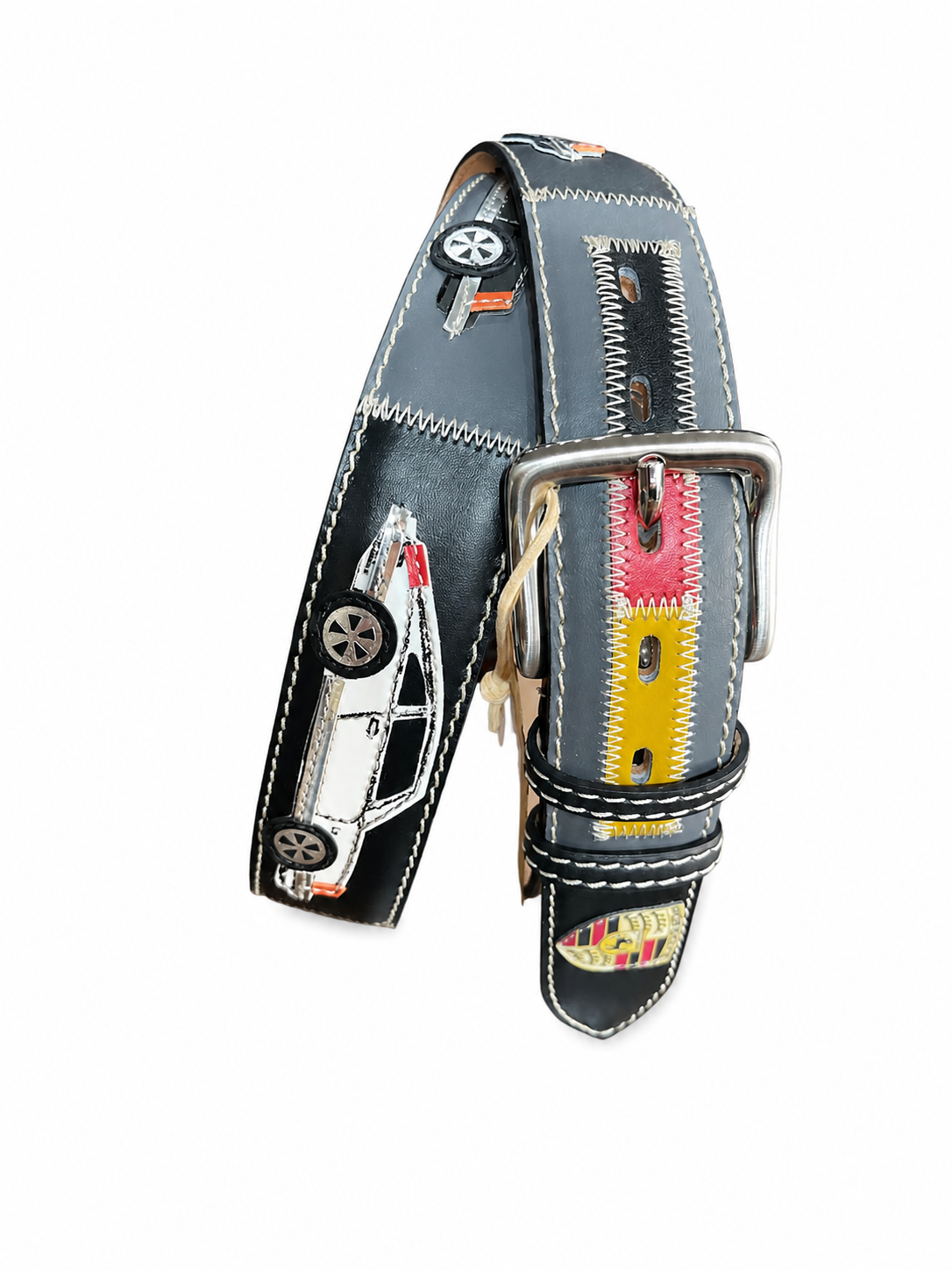 RED BELTS Cintura artigianale in pelle Porsche 1973 