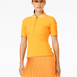 GOLDBERGH T-shirt donna Cassia papaya con zip e colletto polo 