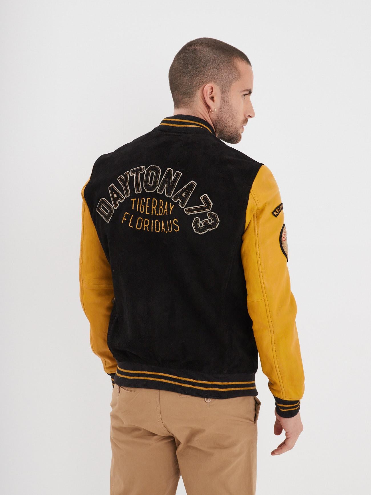 DAYTONA 73 Giacca Academy Buff Black & Yellow uomo 