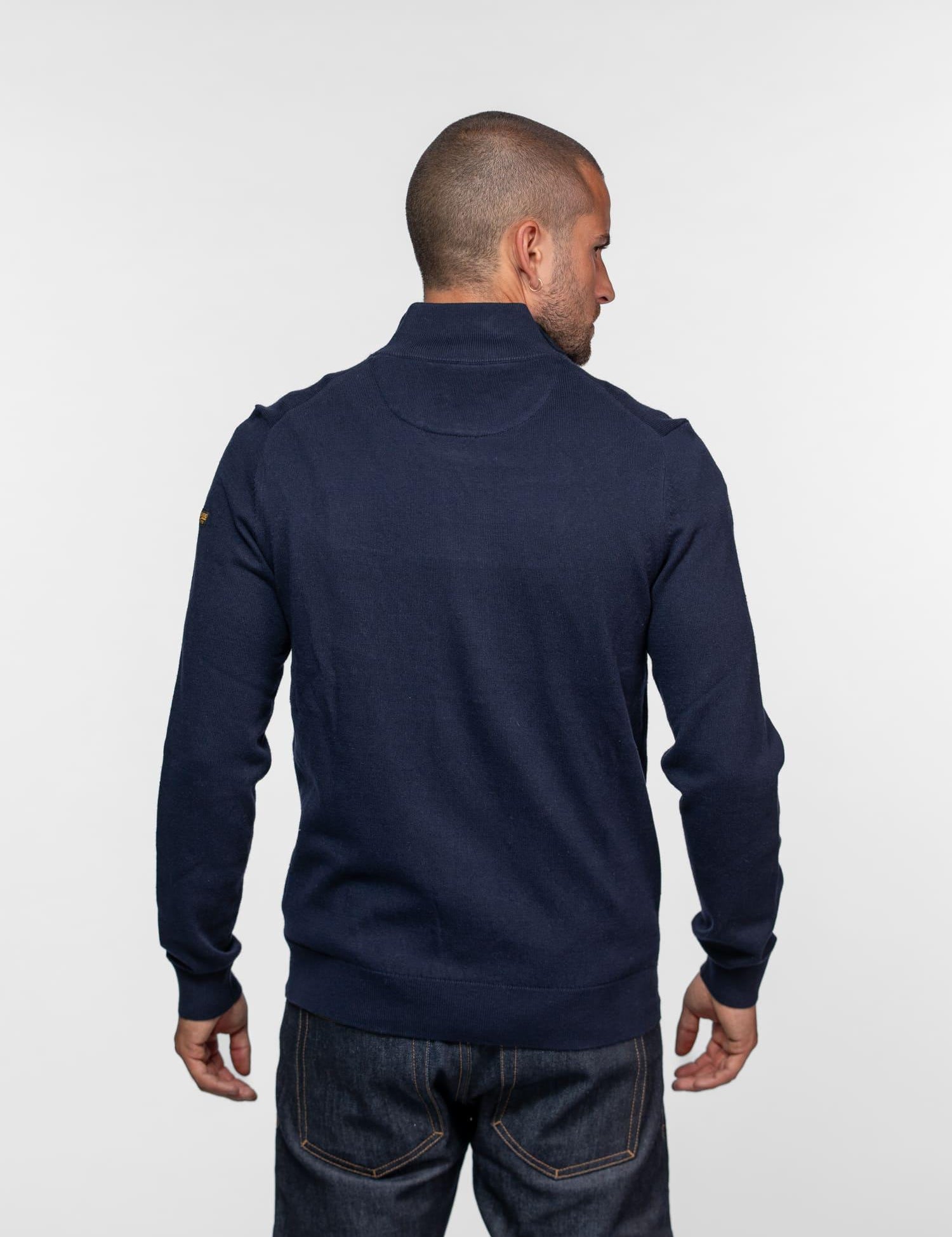 DAYTONA 73 Cardigan Arnold uomo navy in cotone e cashmere con zip 