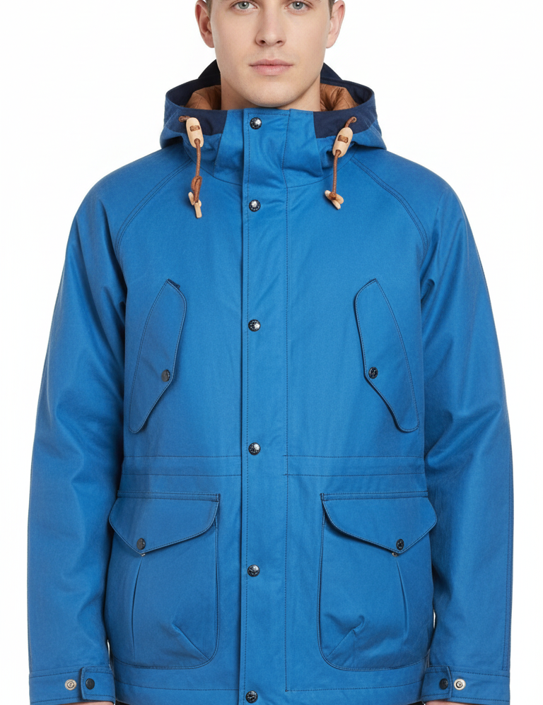 MANIFATTURA CECCARELLI Parka uomo in cotone New Fisherman blu 