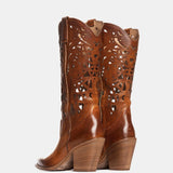 METISSE Stivali Texani in Rag Cuoio 