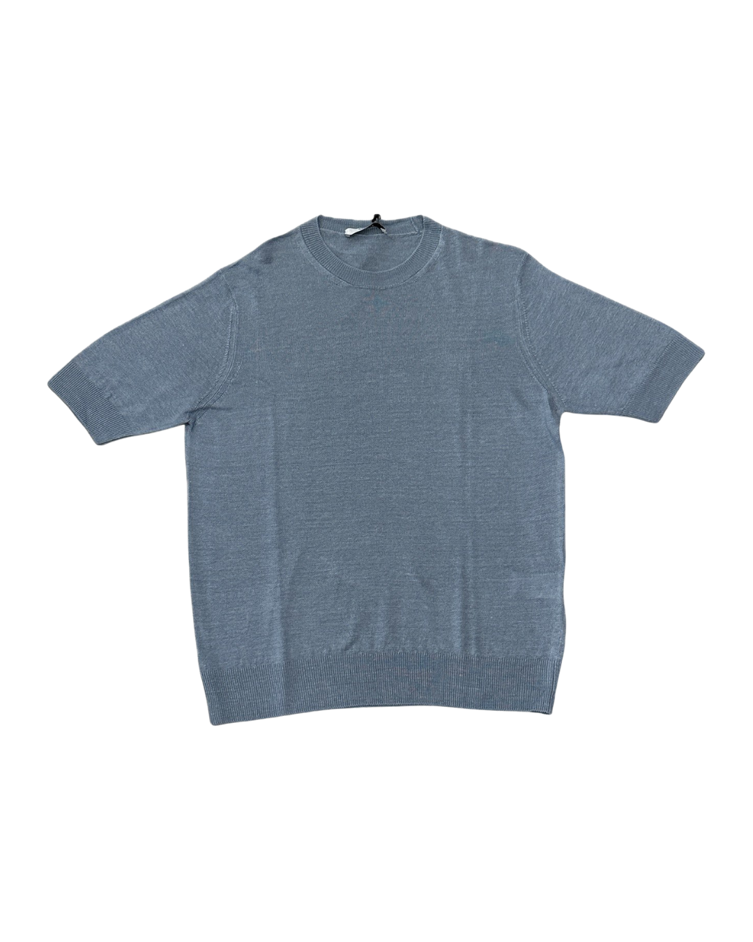 MASQ Maglia unisex azzurra manica corta in lino 