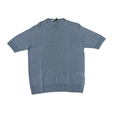 MASQ Maglia unisex azzurra manica corta in lino 