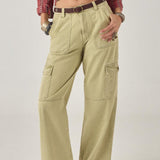 MAISON HOTEL Pantalone donna Pika cargo in cotone khaki 