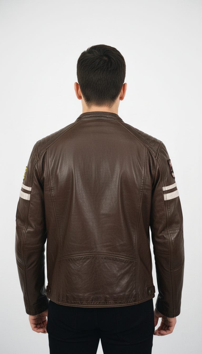 DAYTONA 73 Giacca in pelle uomo Limerock bison 