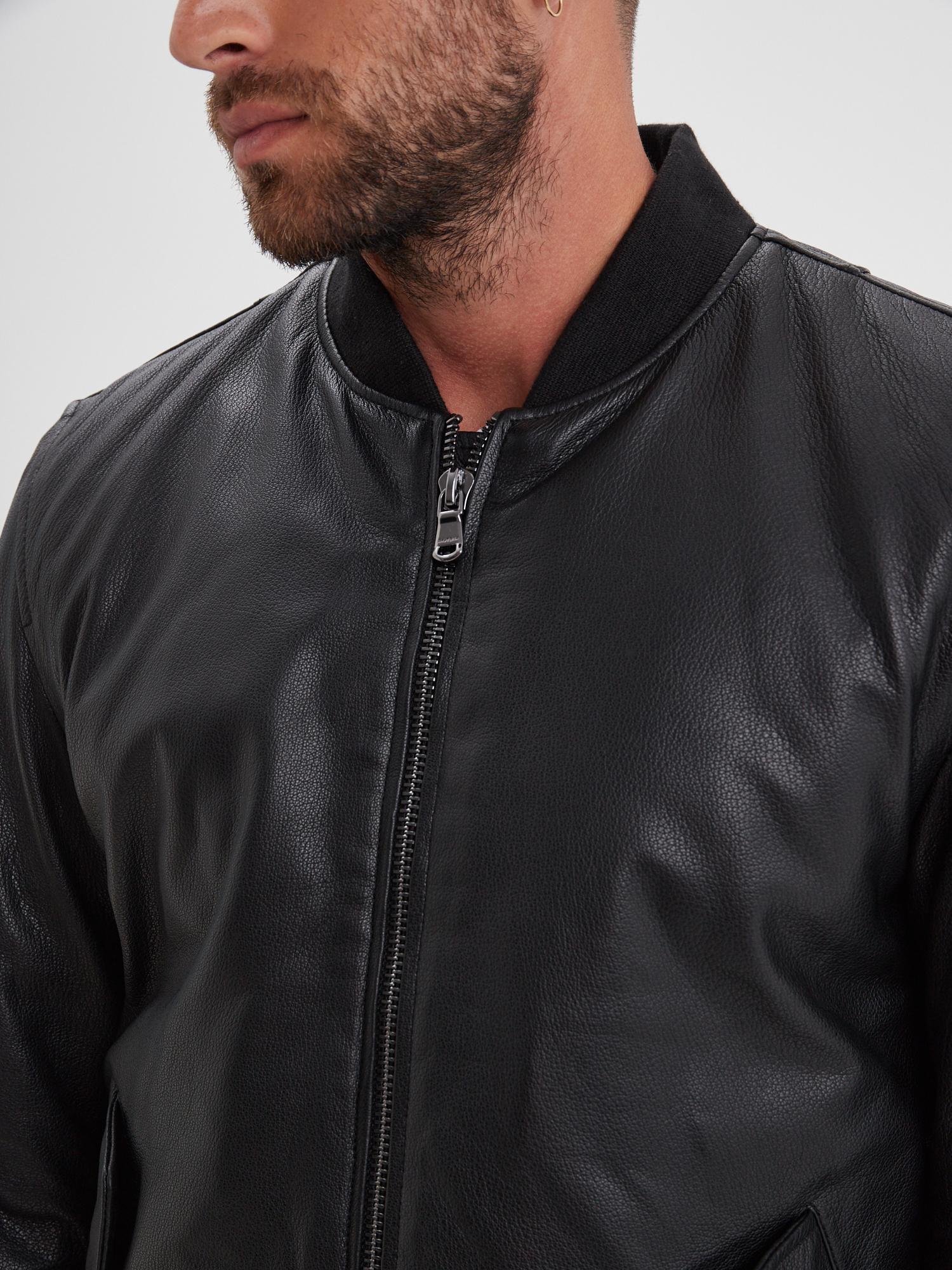 DAYTONA 73 Giacca in pelle nera uomo Redmond 