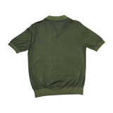 MASQ Polo unisex verde senza bottoni in cotone 