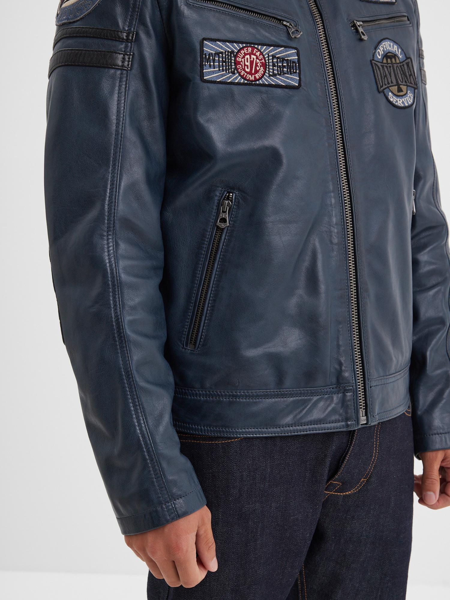 DAYTONA 73 Giacca in pelle uomo Walkor blu 