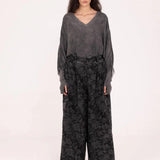 SANCTAMUERTE Pantalone donna Palazzo S192 