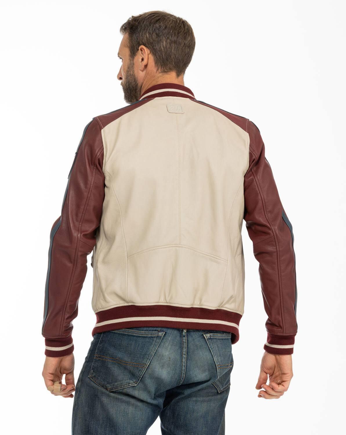 STEVE MCQUEEN Giubbotto uomo Walt Dark Red in pelle montone S 