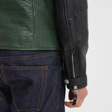 DAYTONA 73 Giacca in pelle verde uomo Roscoda 