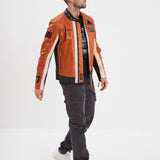 DAYTONA 73 Giacca in pelle arancione uomo Boller 