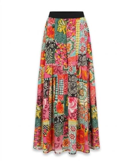 ALDO MARTINS Gonna donna Laza in cotone fantasia floreale 