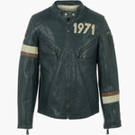 STEVE MCQUEEN Giubbotto uomo in pelle Bill Petrol 