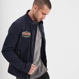 DAYTONA 73 Giacca uomo Bowen in twill di cotone blu 