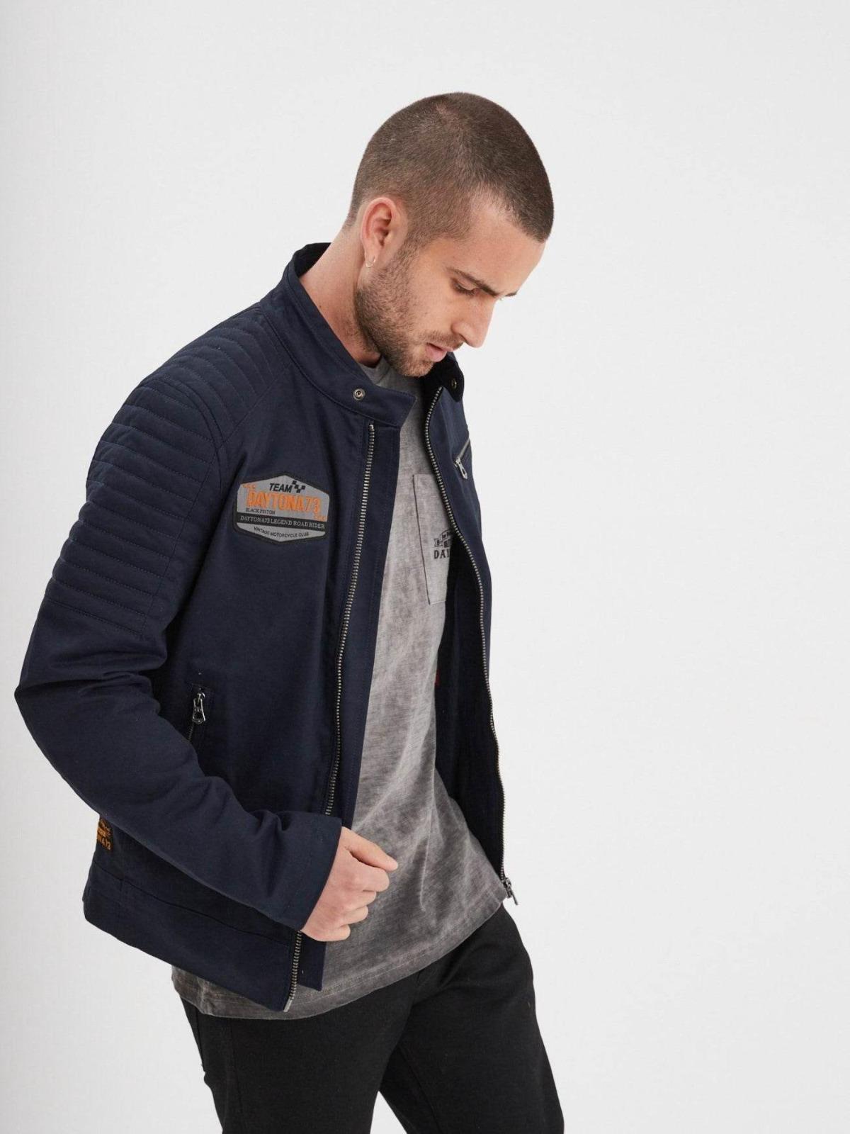 DAYTONA 73 Giacca uomo Bowen in twill di cotone blu 