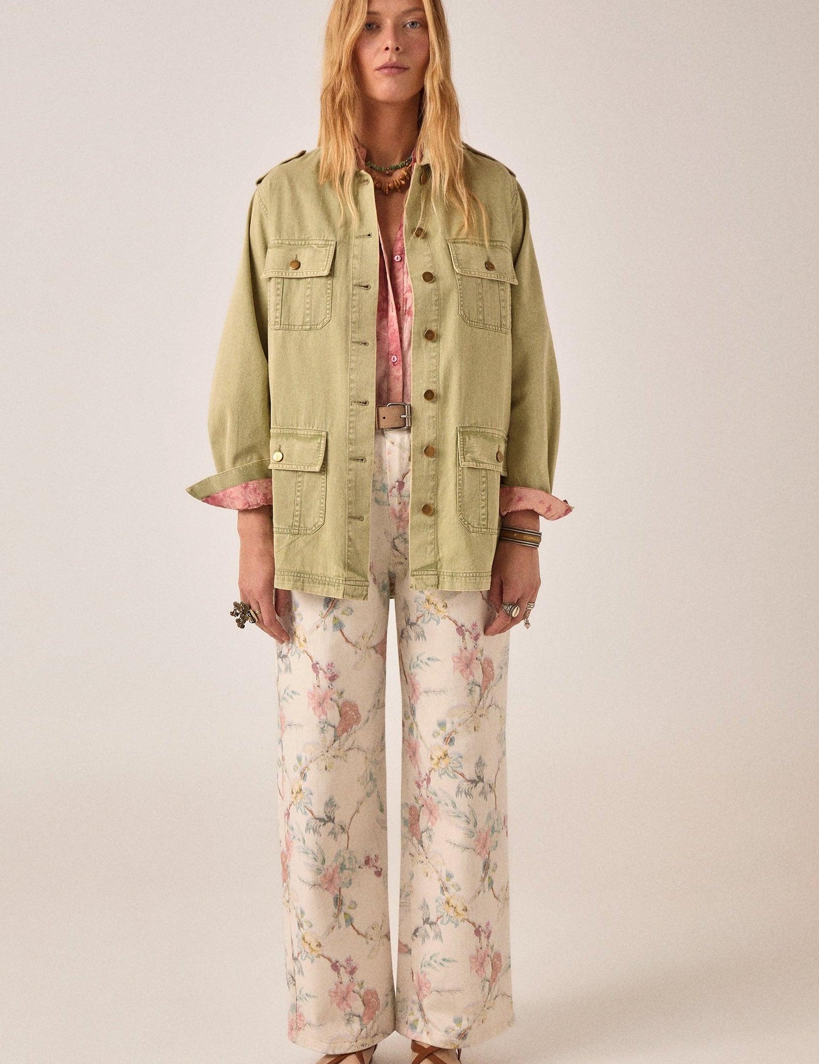 MAISON HOTEL Giacca donna Noa in cotone khaki 