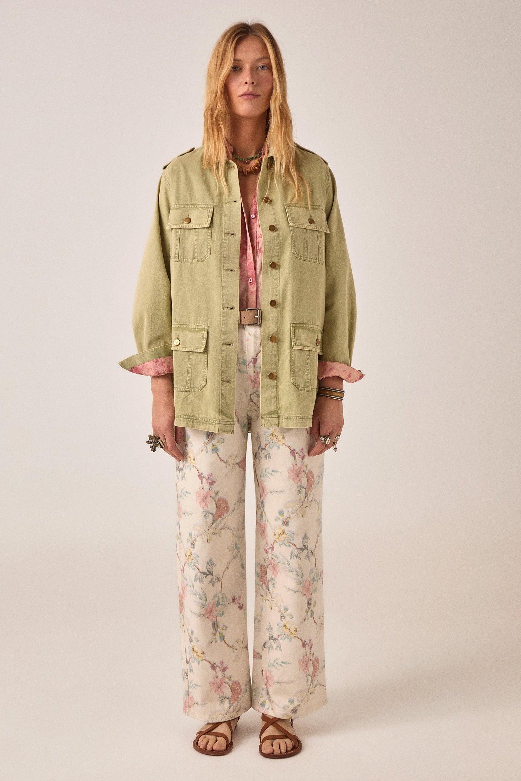 MAISON HOTEL Giacca donna Noa in cotone khaki 