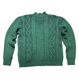 RAKKI Cardigan donna in cashmere verde inglese 